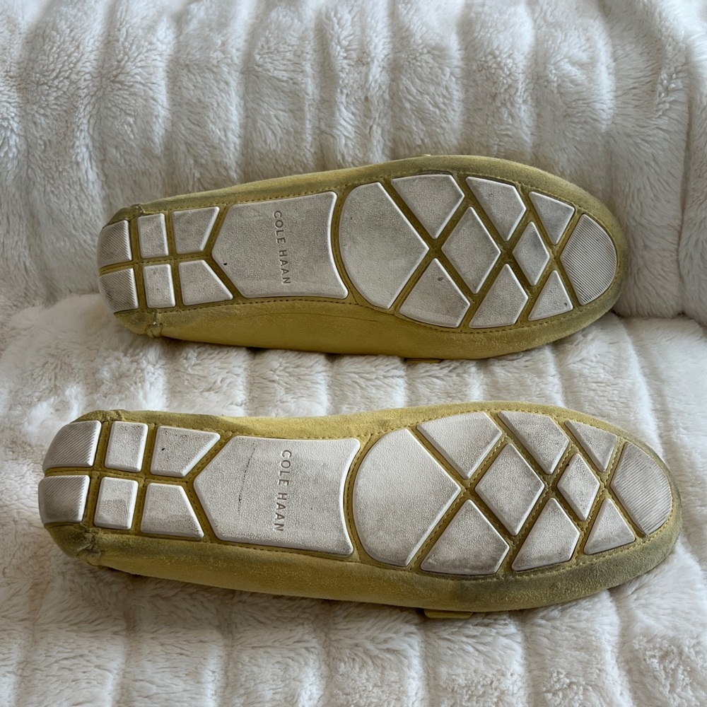 Cole Haan Lemon Suede Knot Loafers - Picture 8 of 8